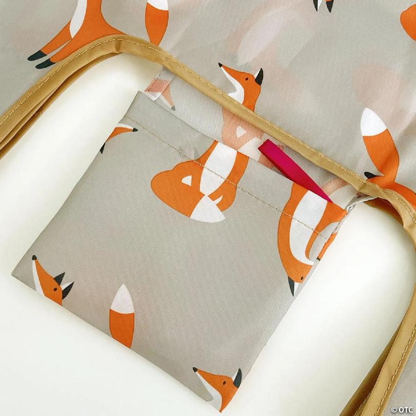 Wrapables Small JoliBag Nylon Reusable Grocery Bag, Foxes 1