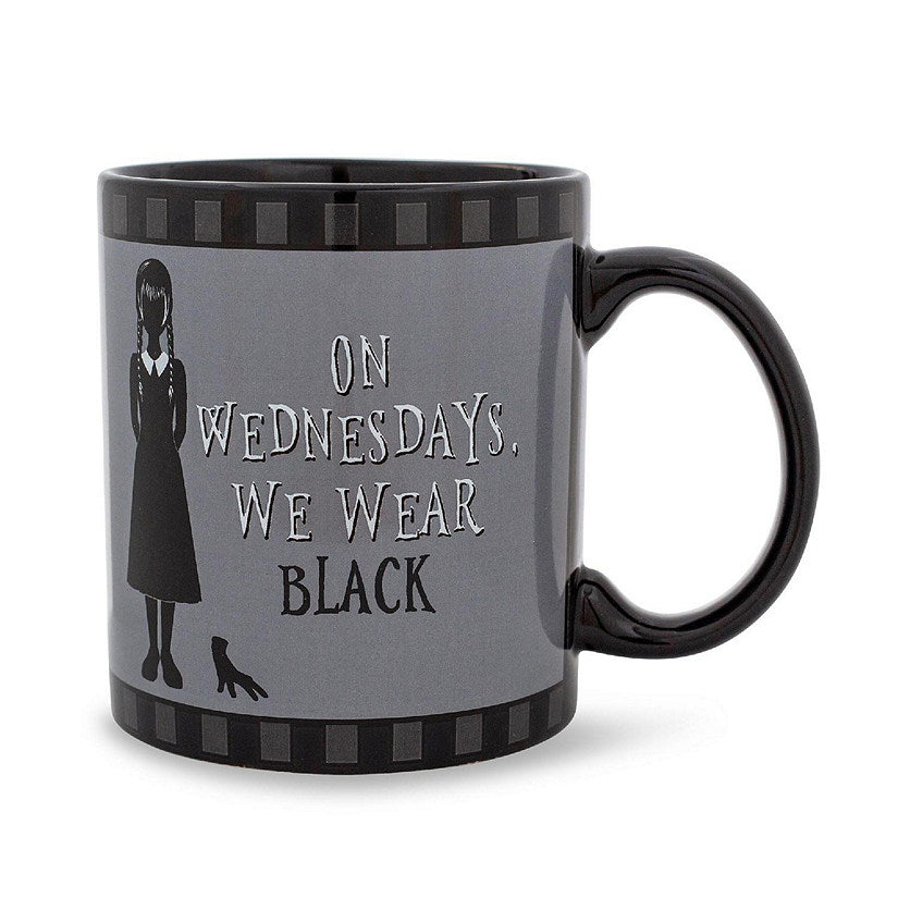 Addams Family Wednesday "On Wednesdays, We Wear Black" 20-Ounce Ceramic Mug | USA Decoration®