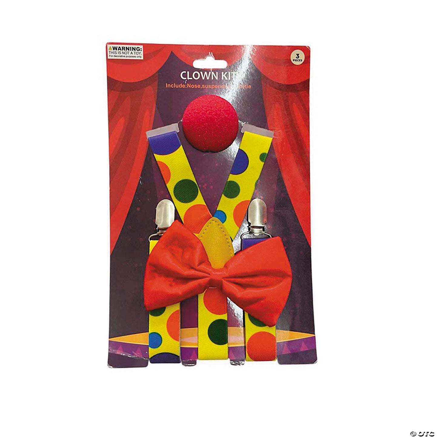 Adults Clown Costume Accessory Kit - 3 Pc. | USA Decoration®