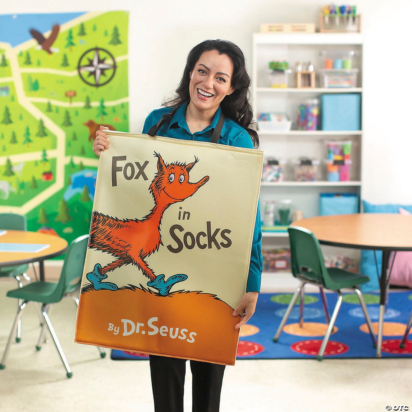 Adults QUIK CHANGE™ Dr. Seuss™ Fox in Socks™ Book Cover Costume - One Size | USA Decoration®