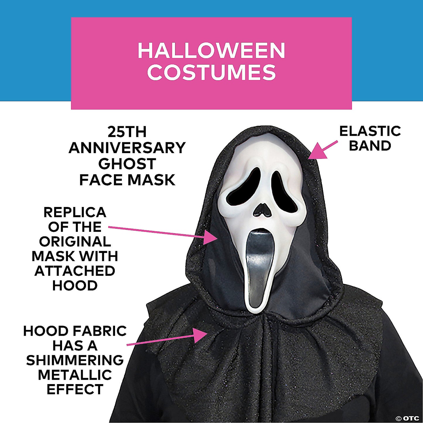 Adults Scream™ 25th Anniversary Ghost Face Mask Costume Accessory | USA Decoration®