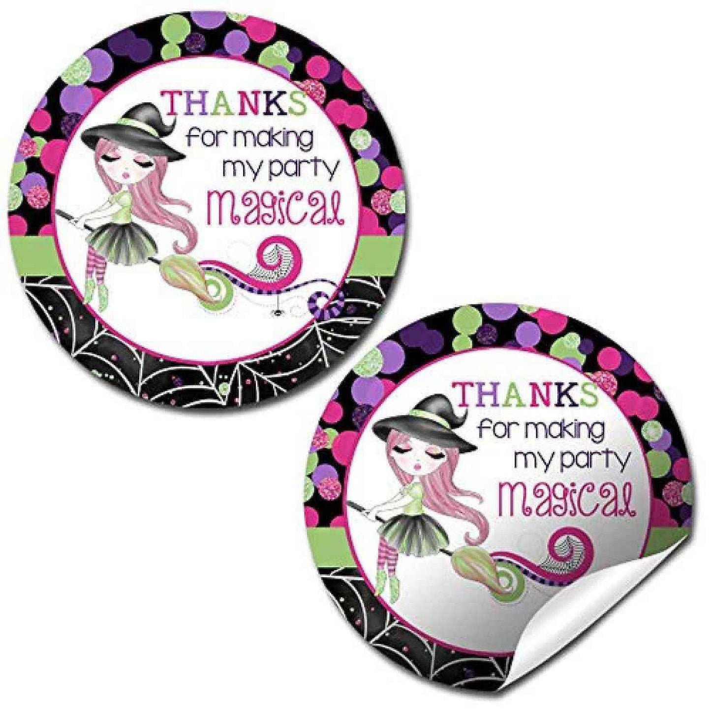 AmandaCreation Fancy Witch Envelope Seals 40pc. | USA Decoration®