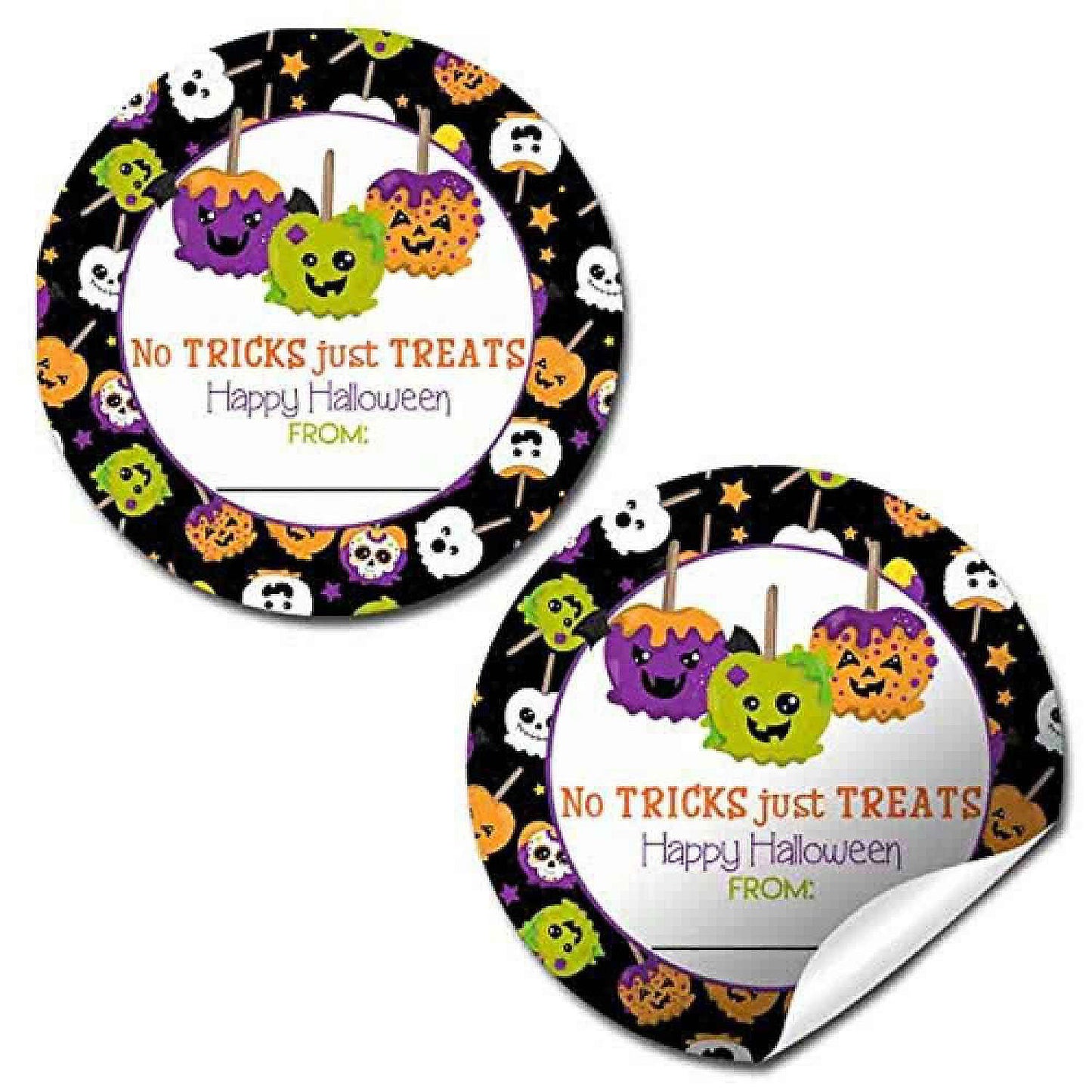 AmandaCreation Spooky Candy Apple Envelope Seals 40pc. | USA Decoration®