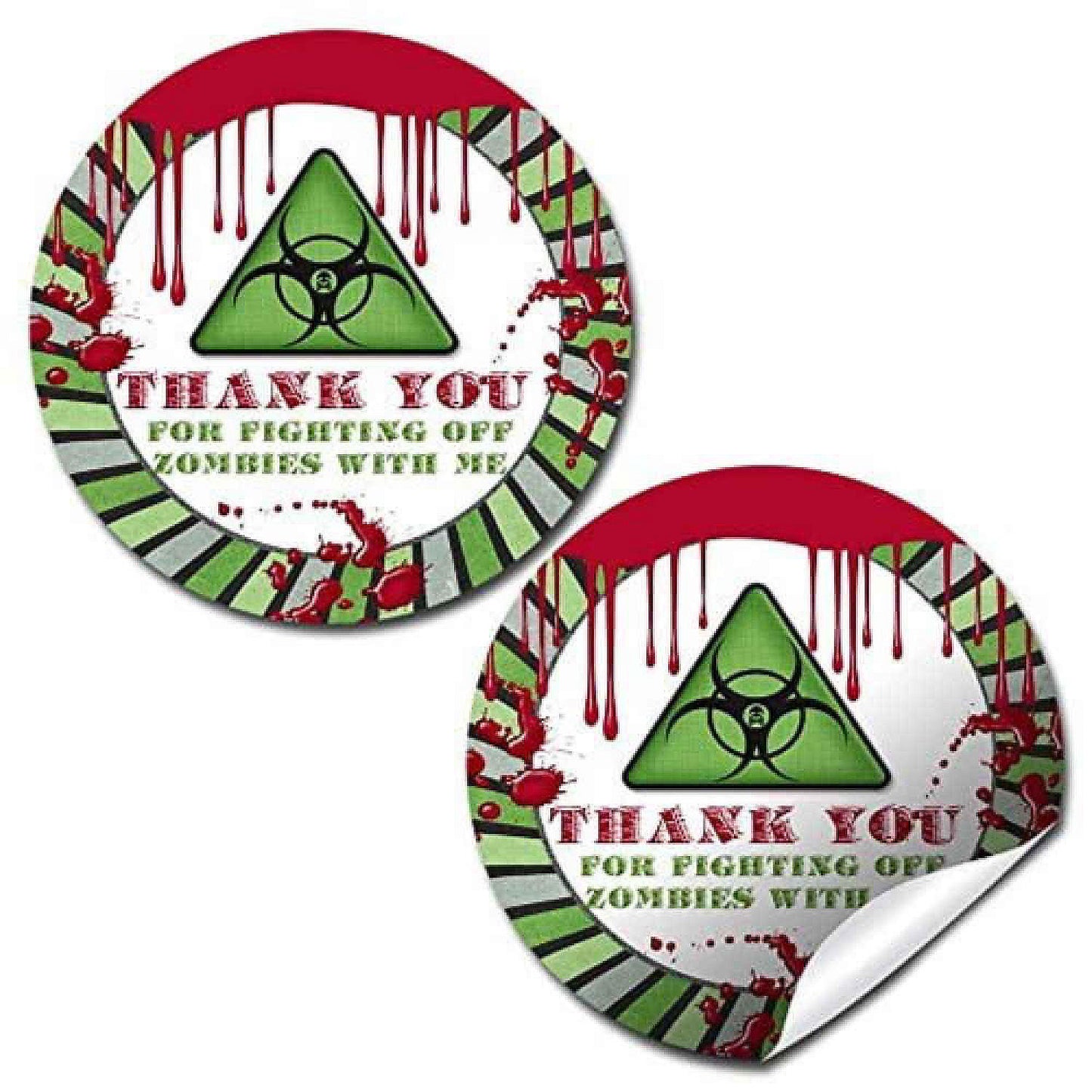 AmandaCreation Zombie Infection Envelope Seals 40pc. | USA Decoration®