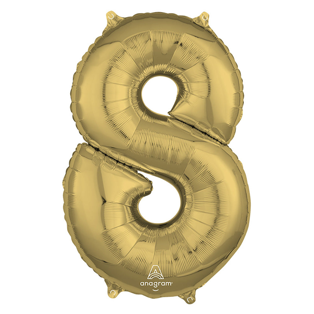 26 inch NUMBER 8 - ANAGRAM - WHITE GOLD | USA Decoration®