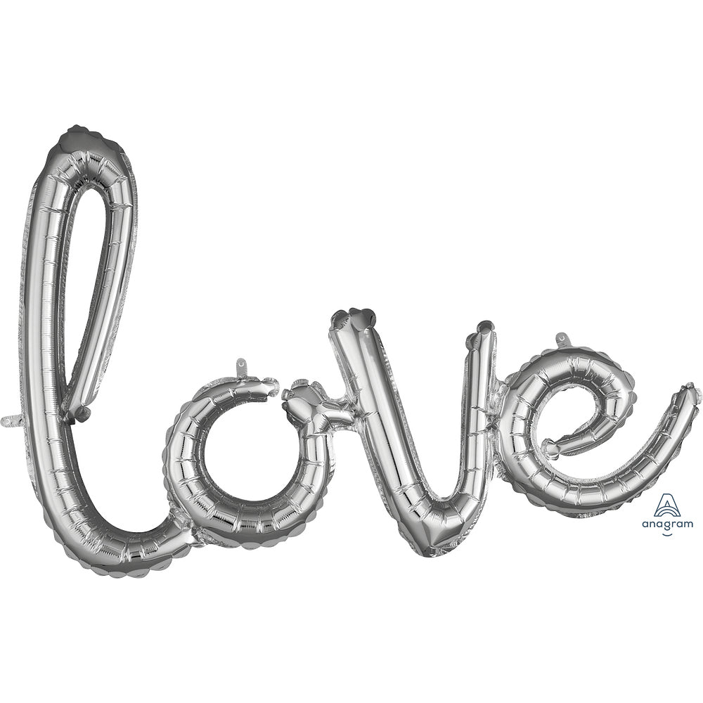 31? SCRIPT PHRASE "LOVE" SILVER | USA Decoration®
