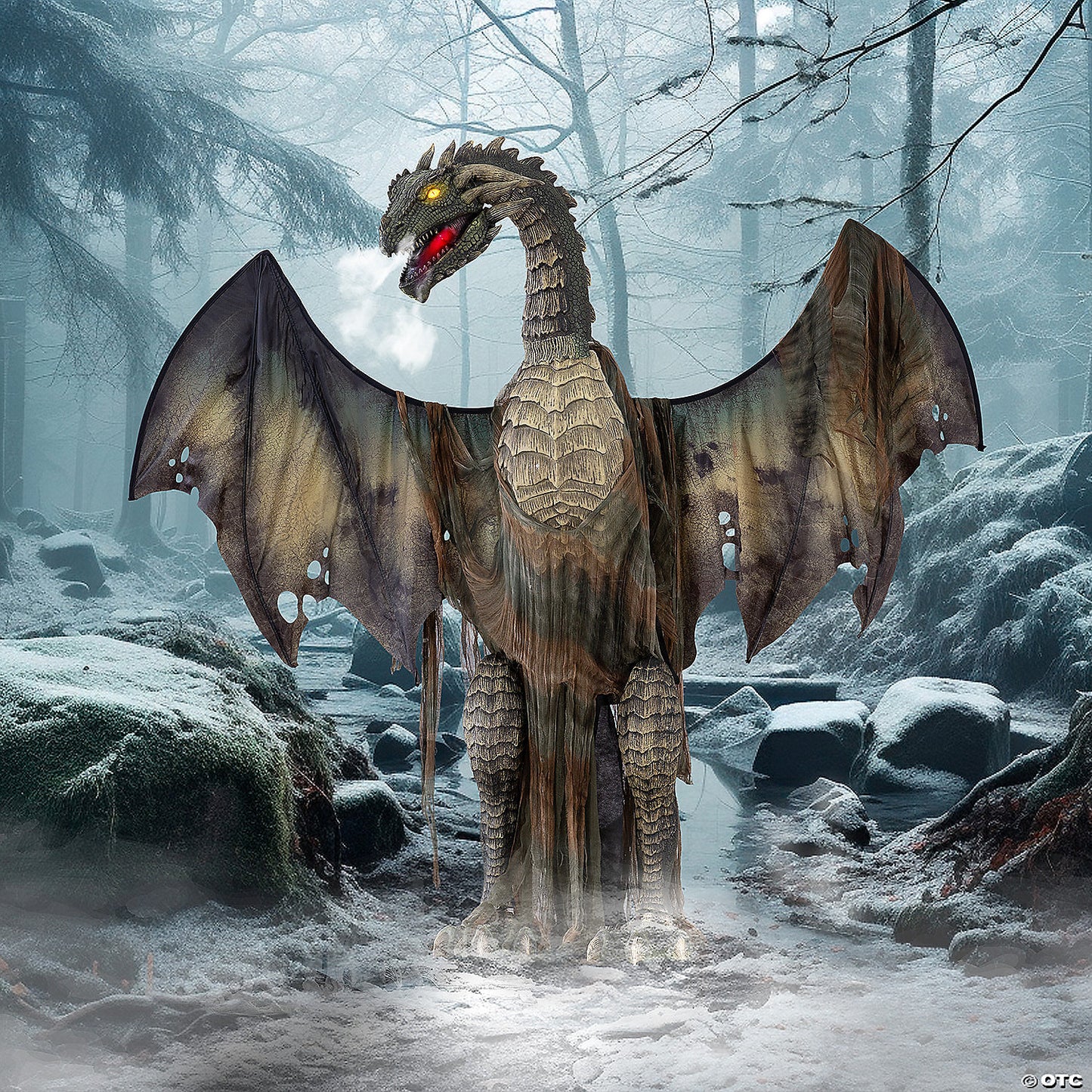 Animated 7 Ft Dark Forest Dragon | USA Decoration®