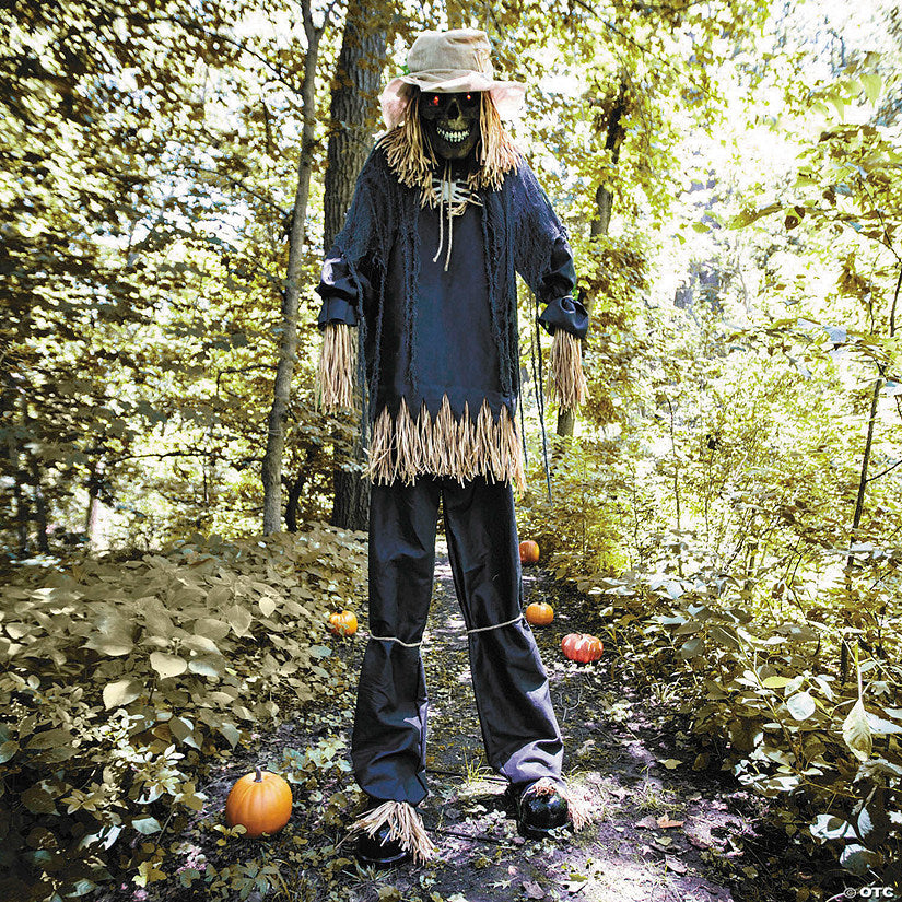 7 Ft. 6" Light-Up Lifting Skeleton Scarecrow Halloween Decoration | USA Decoration®