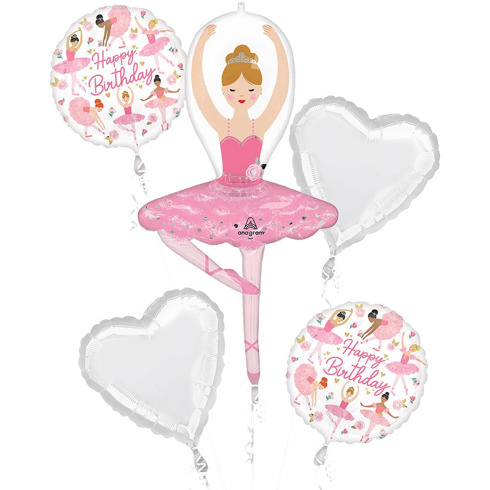 Ballerina Girl Birthday Balloon Bouquet