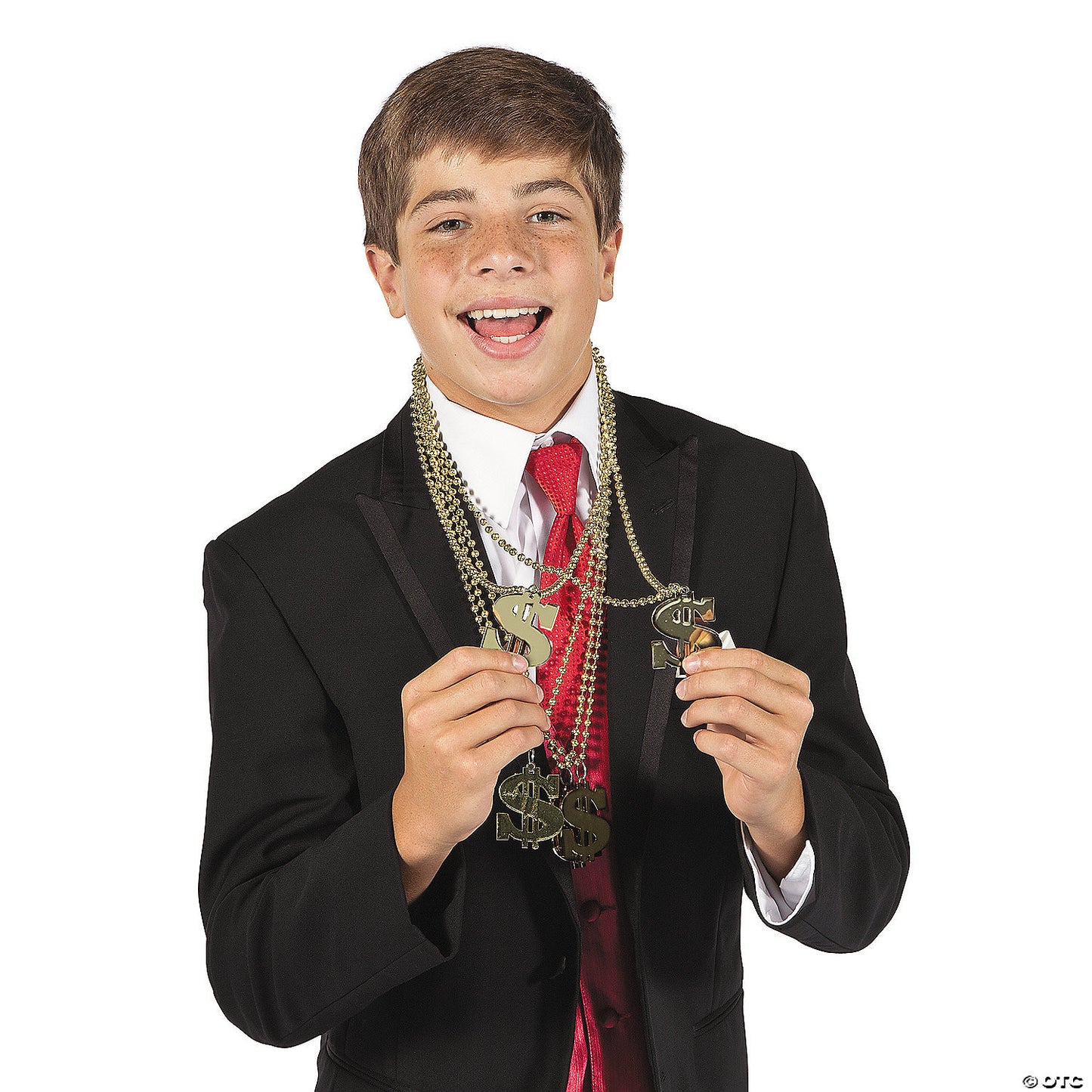 Bead Necklaces with Dollar Sign - 12 Pc. | USA Decoration®