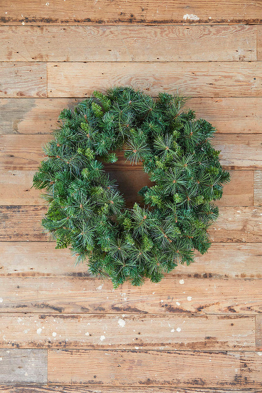 30" Belgium Unlit Wreath Rustic Holiday Decoration