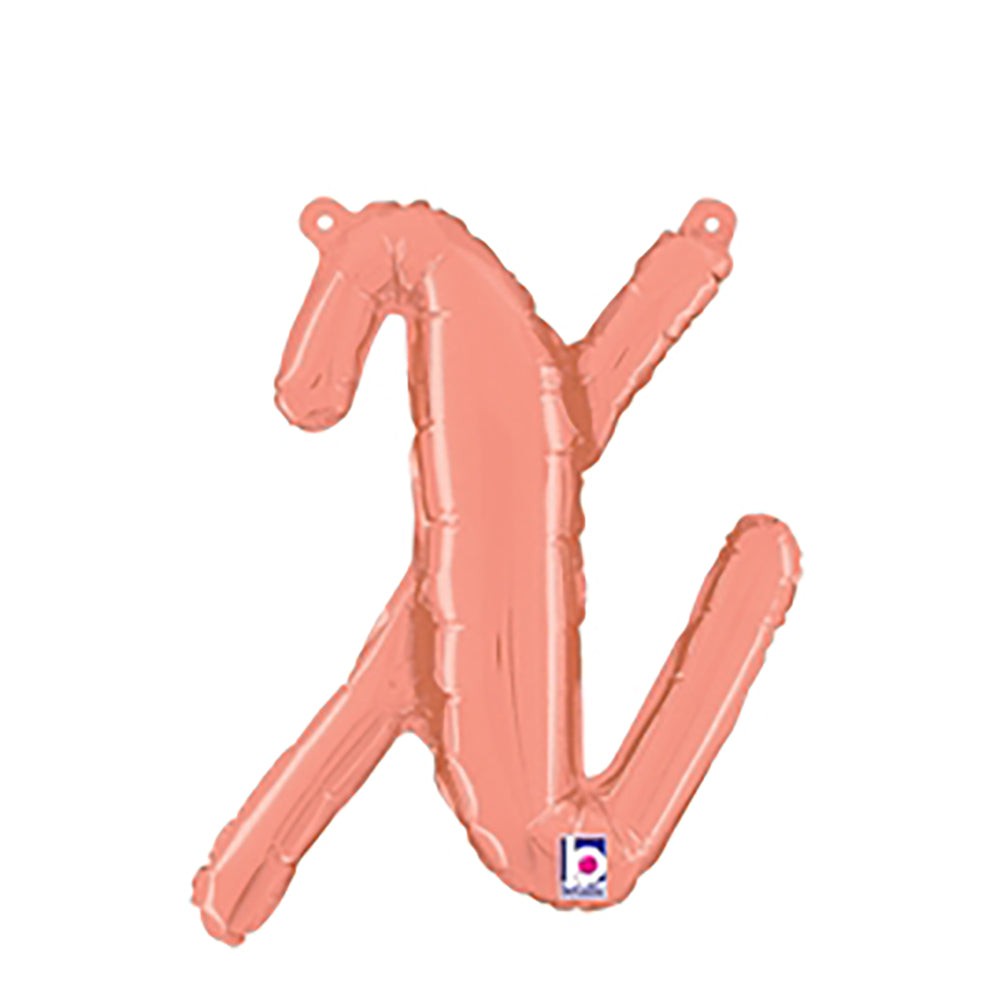 14 inch SCRIPT LETTER X - ROSE GOLD (AIR-FILL ONLY) | USA Decoration®