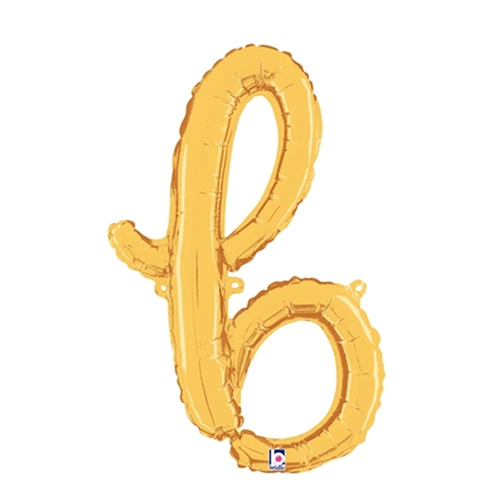 24 inch SCRIPT LETTER B GOLD (AIR-FILL ONLY) | USA Decoration®