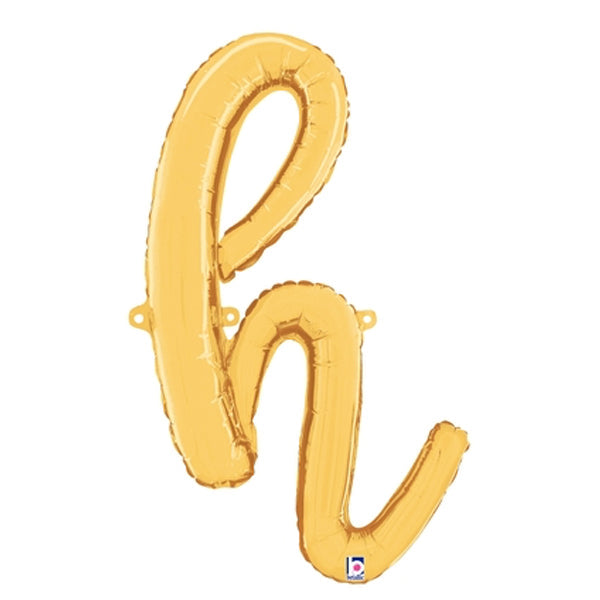 24 inch SCRIPT LETTER H GOLD (AIR-FILL ONLY) | USA Decoration®