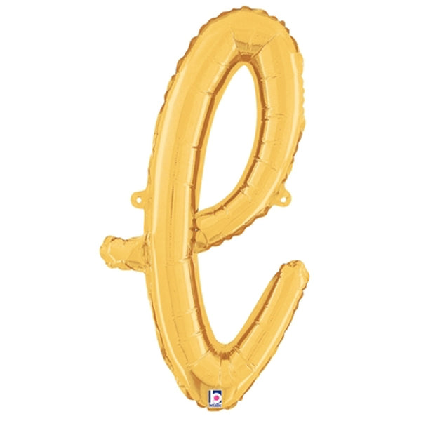 24 Inch Script Letter L Gold Air Fill Only | USA Decoration