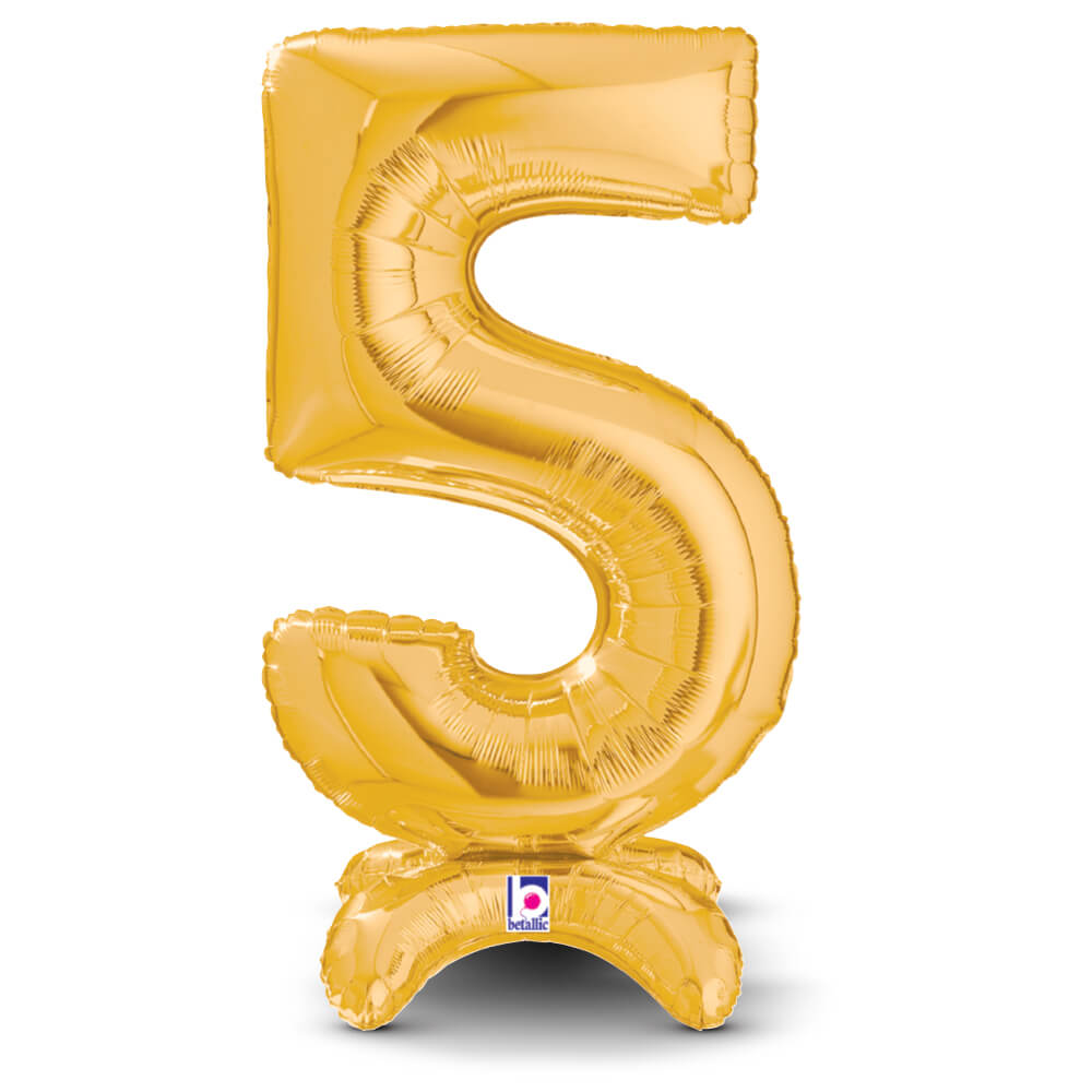 25 inch STANDUPS NUMBER 5 - GOLD (AIR-FILL ONLY) | USA Decoration®