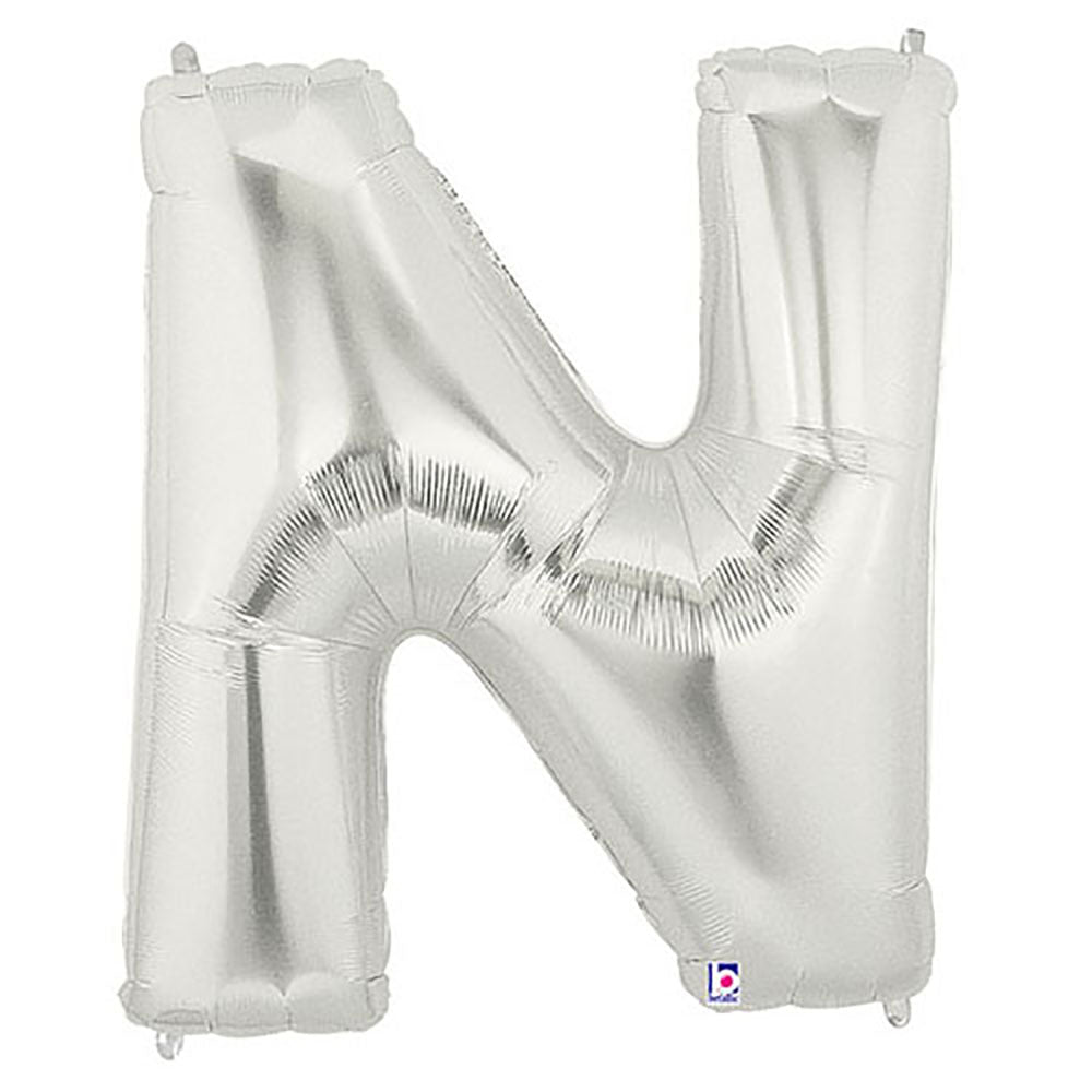 40 inch LETTER N - SILVER MEGALOON | USA Decoration®