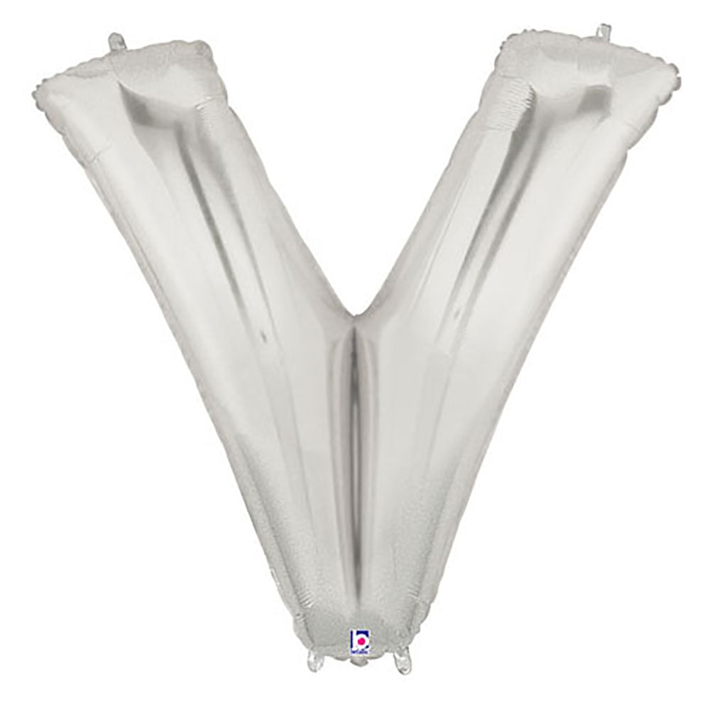 40 inch LETTER V - SILVER MEGALOON | USA Decoration®
