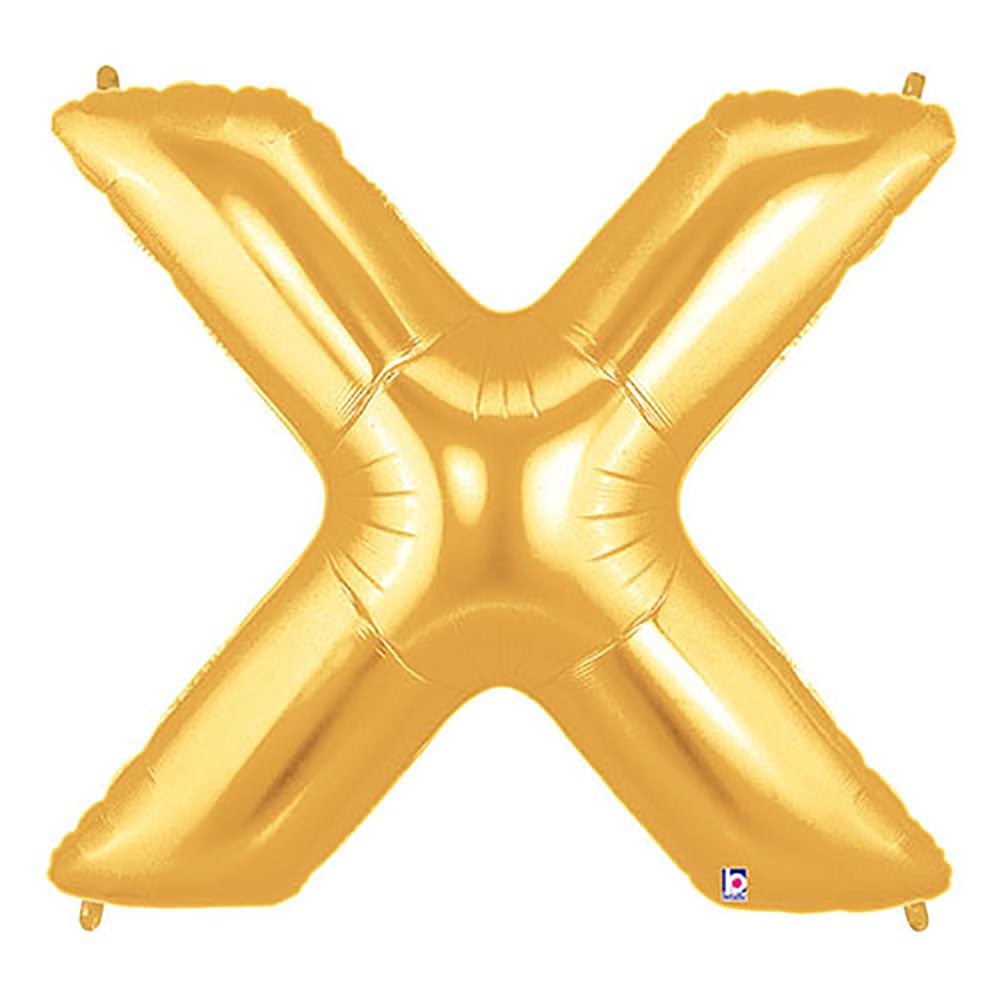 40 inch LETTER X - GOLD MEGALOON | USA Decoration®