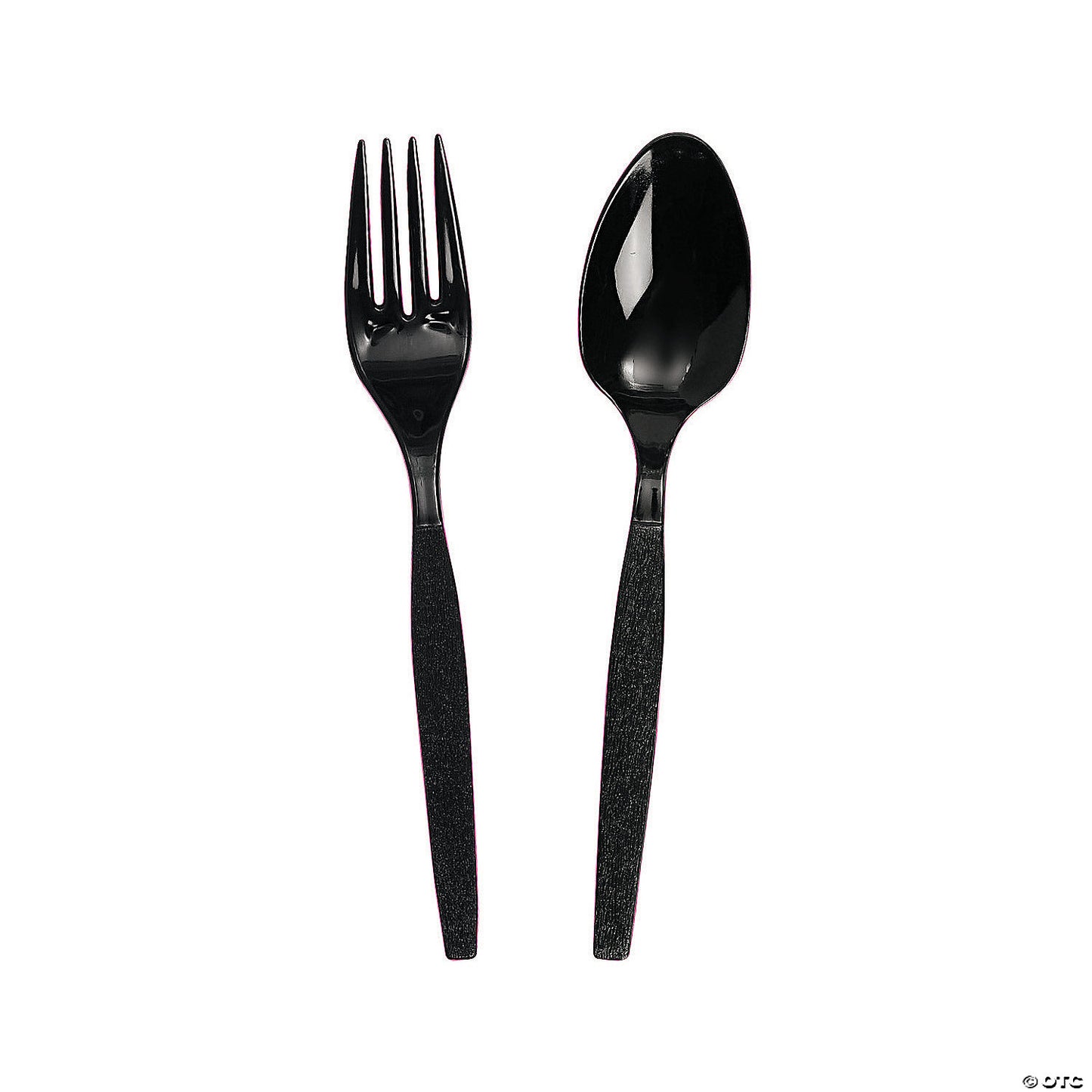 Black Plastic Fork & Spoon Cutlery Set - 16 Ct.