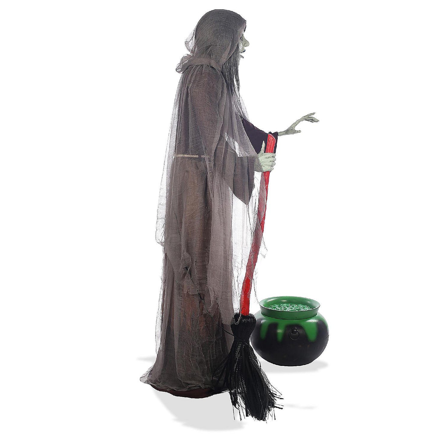 BOO BOX Halloween Animatronic Scary Witch Outdoor Decoration, Sound and Motion Activated | USA Decoration®