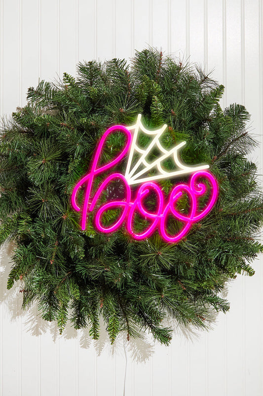 14.2" Boo Lit Neon Sign for Halloween Décor