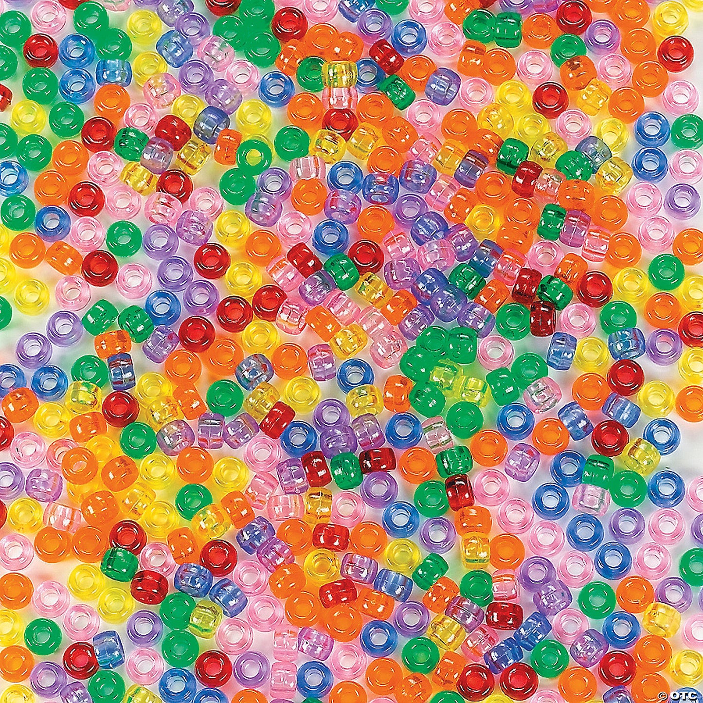 Bulk 2000 Pc. 6mm 1 Lb. of See-Through Pony Beads | USA Decoration®