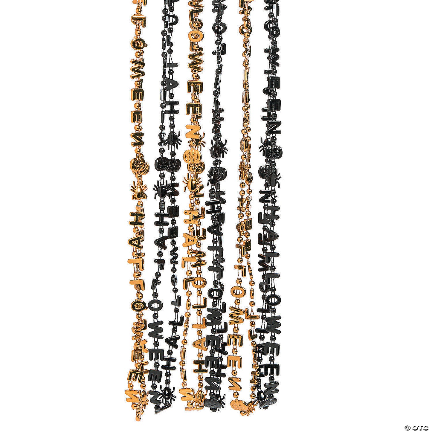 Bulk 48 Pc. Metallic Halloween Bead Necklaces - Less Than Perfect