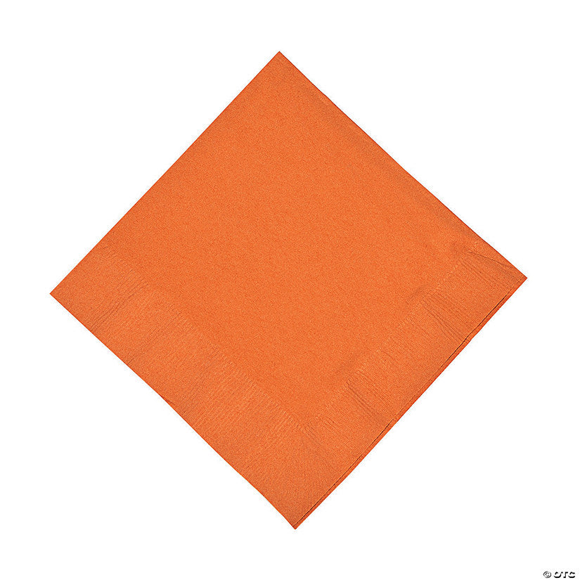Bulk 50 Pc. Pumpkin Spice Orange Luncheon Napkins