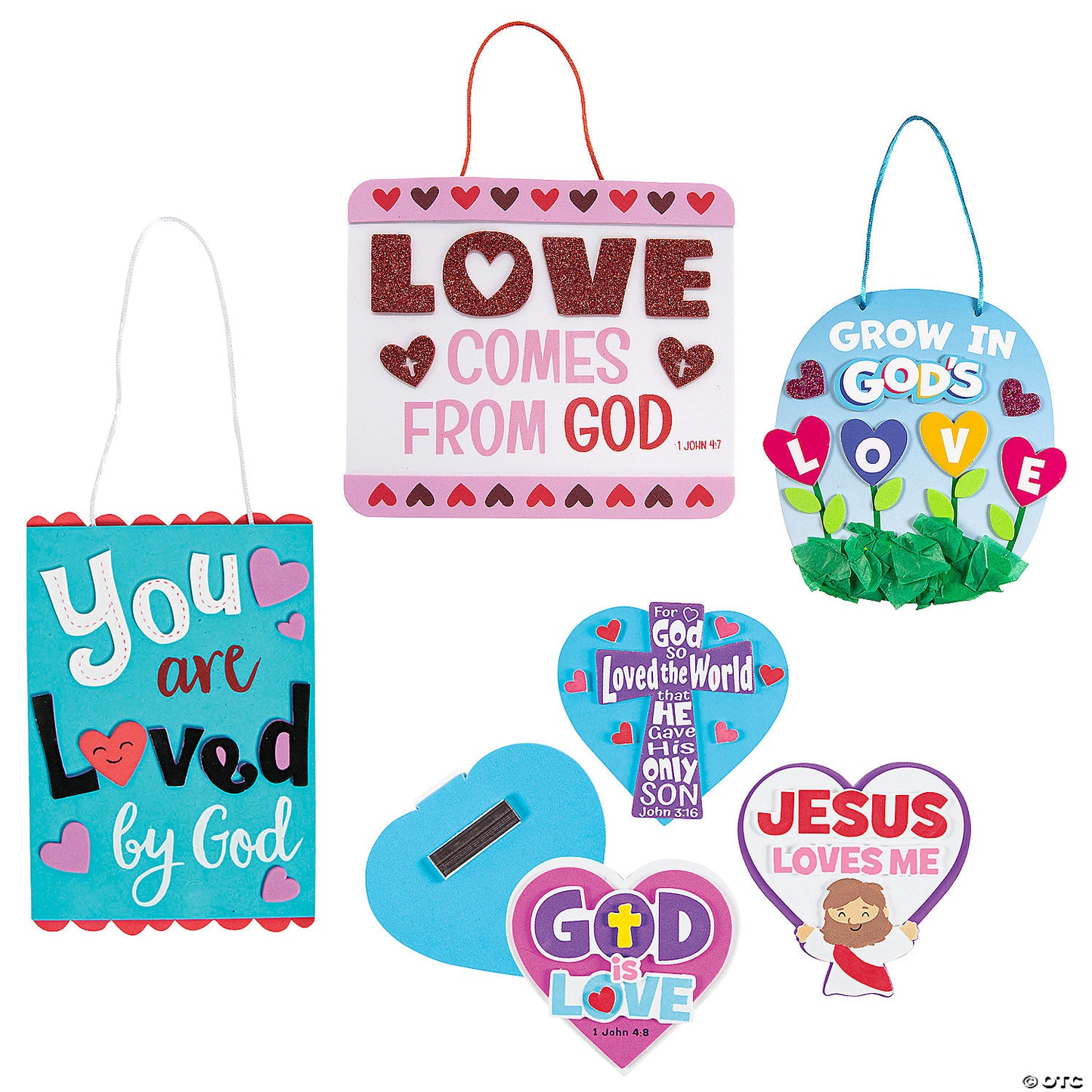 Bulk Valentine's Day God's Love Craft Kit Assortment - Makes 48 | USA Decoration®