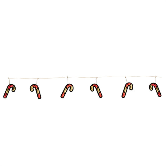 68 Inch Infinity Light Candy Cane Garland Holiday Decoration