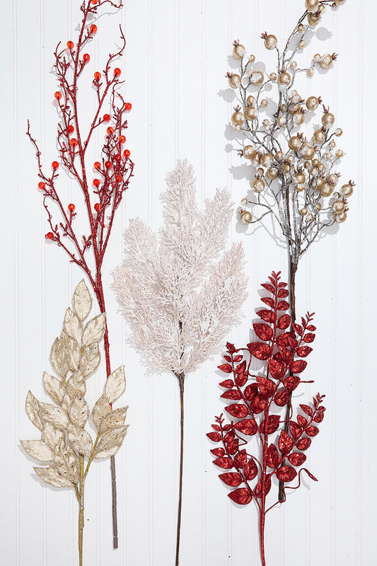 Classic Christmas Sprays Mini Bundle Traditional Holiday Floral Accents