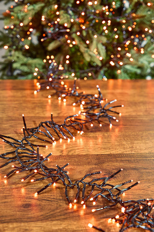 12.5ft Platinum Elite Cluster Lights 380 LED Orange