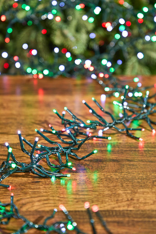 53 Foot Platinum Elite Cluster Lights 1560L Multi Color Green Cord
