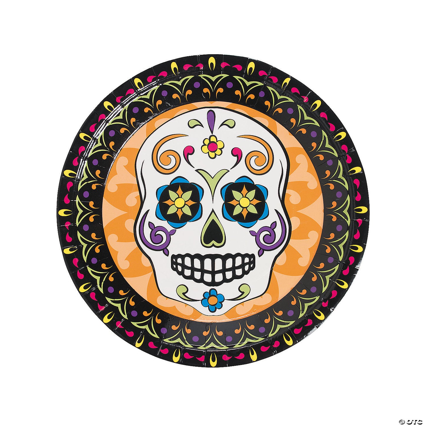 Day of the Dead Party Sugar Skull Paper Dinner Plates - 8 Ct.