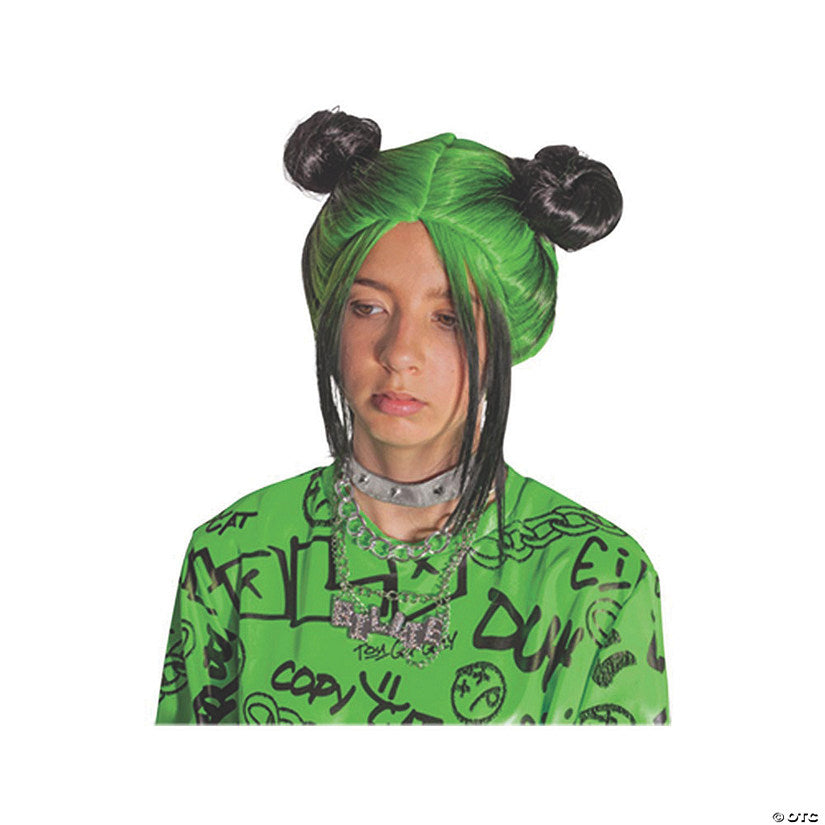 1 Piece(s): Kids Billie Eilish Double Bun Wig | USA Decoration®