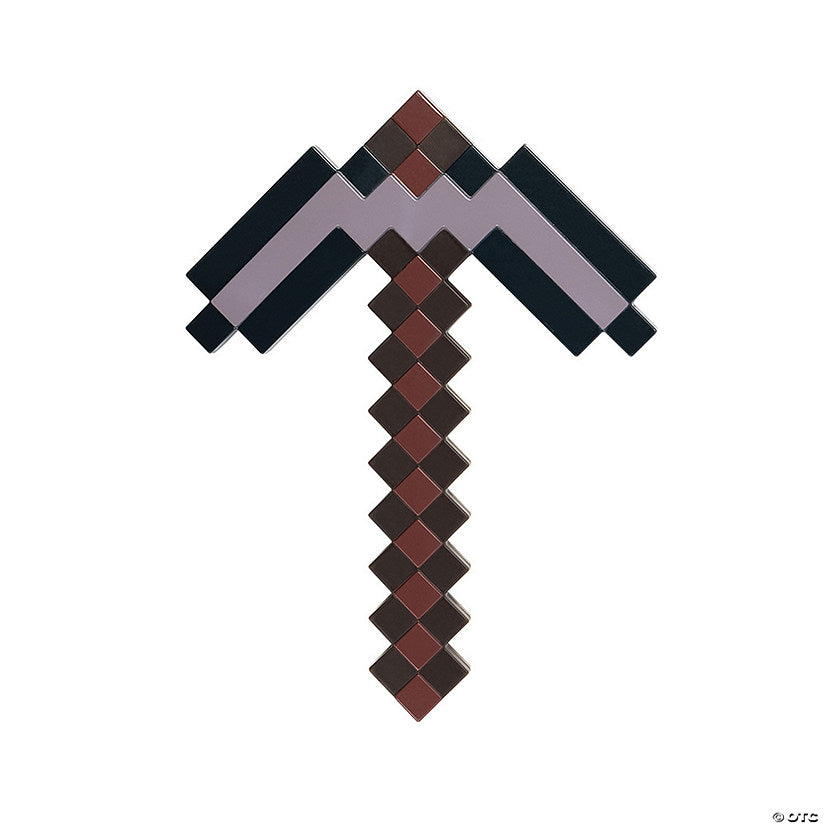 15" Minecraft™ Netherite Pickaxe Toy Weapon | USA Decoration®