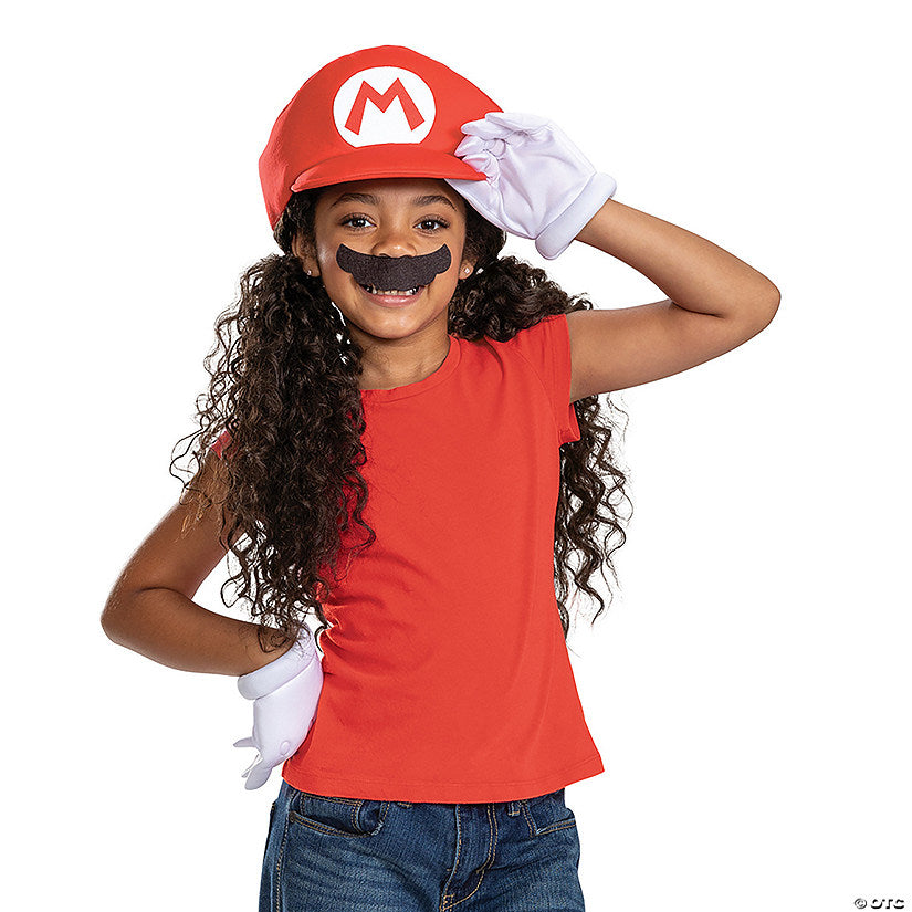 Kids Classic Super Mario Bros.™ Mario Elevated Costume Accessory Kit | USA Decoration®