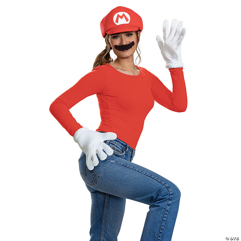 Adults Classic Elevated Super Mario Bros™ Mario Costume Accessory Kit | USA Decoration®