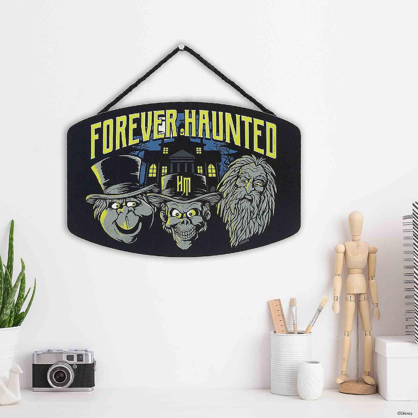 Disney 5x8 Disney Haunted Mansion Forever Haunted Hitchhiking Ghosts Hanging Wood Wall Decor