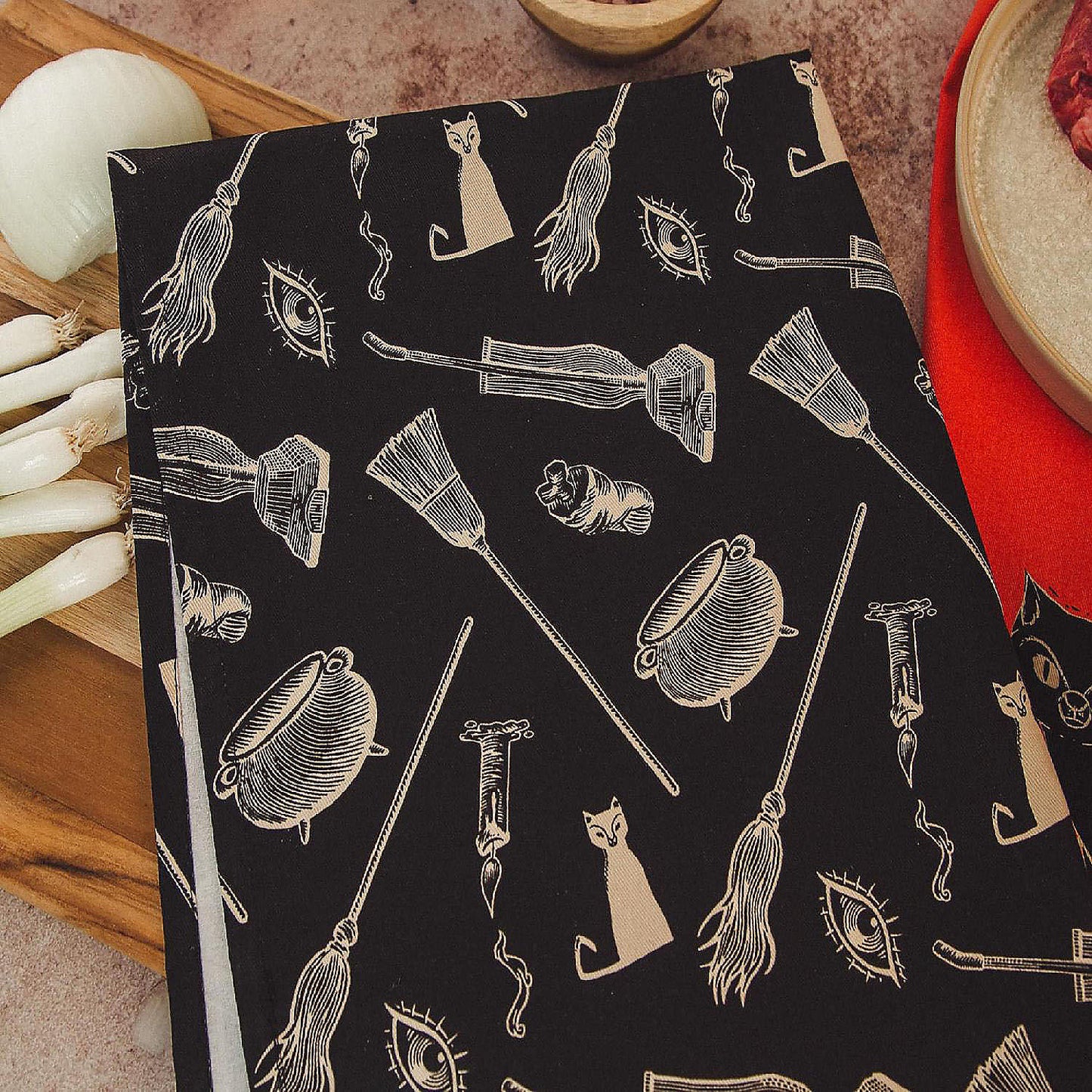 Disney Hocus Pocus Black Kitchen Hand Towels Set of 2 | USA Decoration®