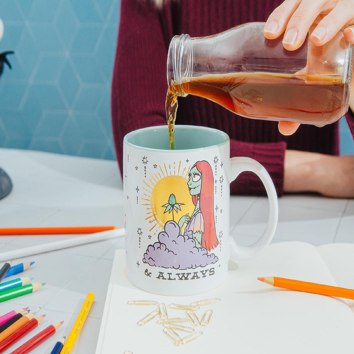 Disney The Nightmare Before Christmas "Forever Always" Foil-Embossed Mug | USA Decoration®