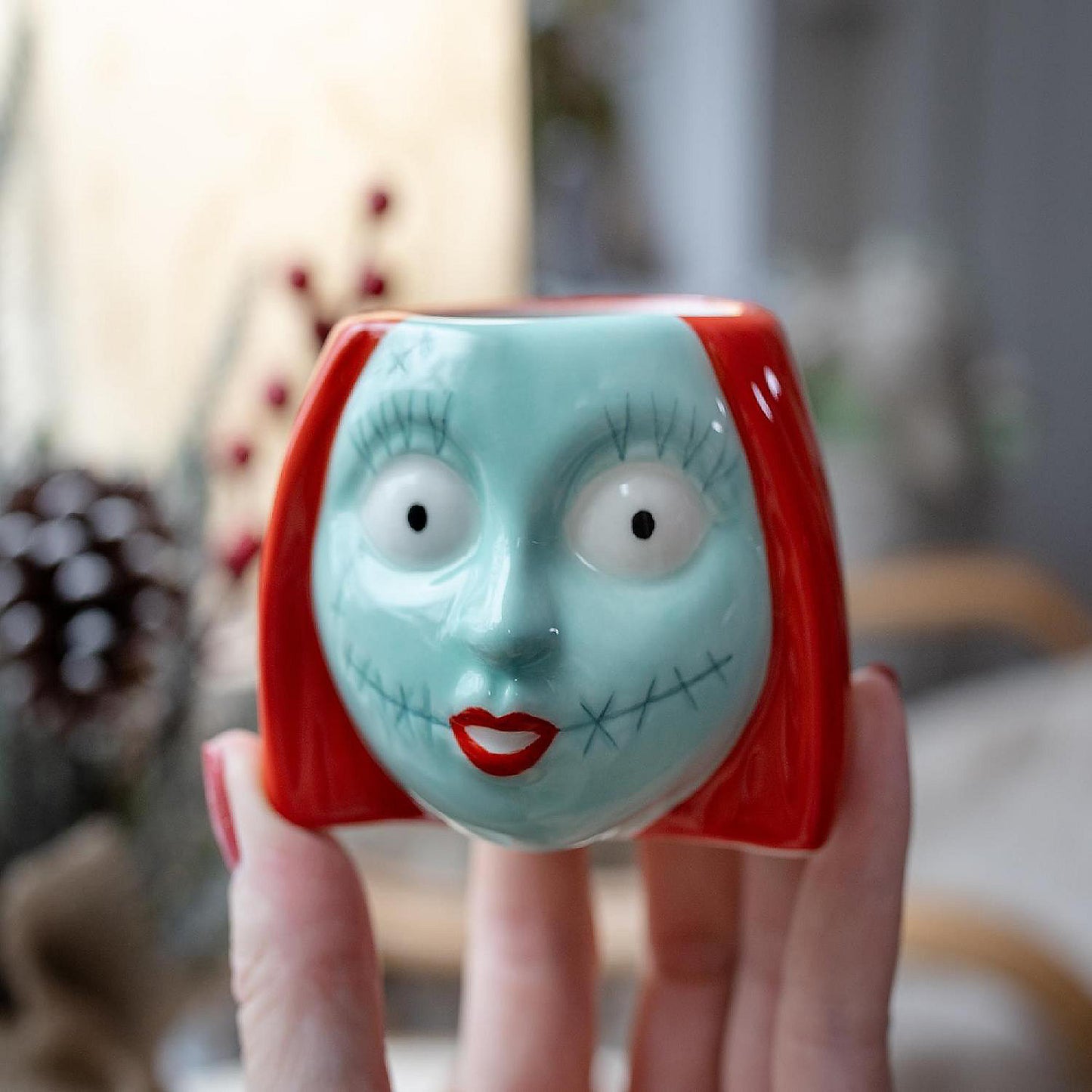 Disney The Nightmare Before Christmas Jack Sally Sculpted Mini Mugs Set of 2 | USA Decoration®
