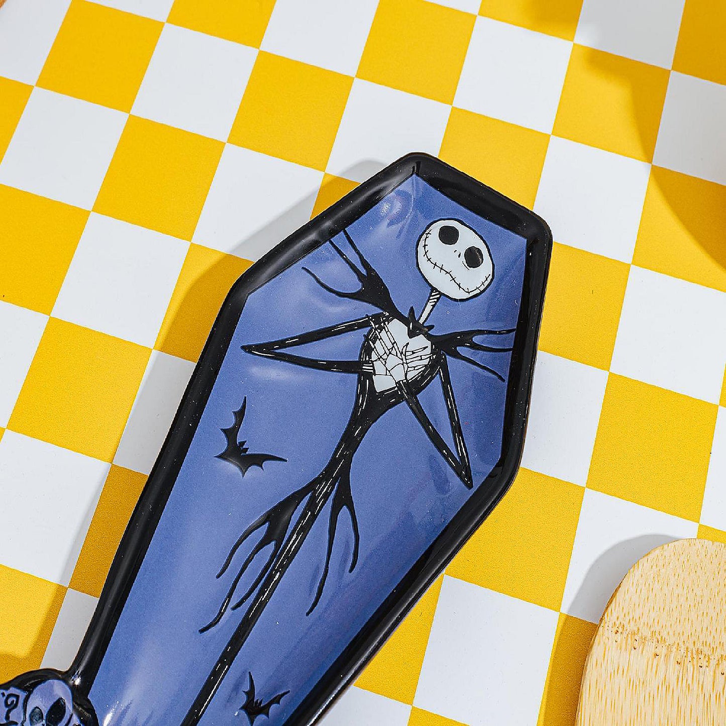 Disney The Nightmare Before Christmas Jack Coffin Sculpted Ceramic Spoon Rest | USA Decoration®