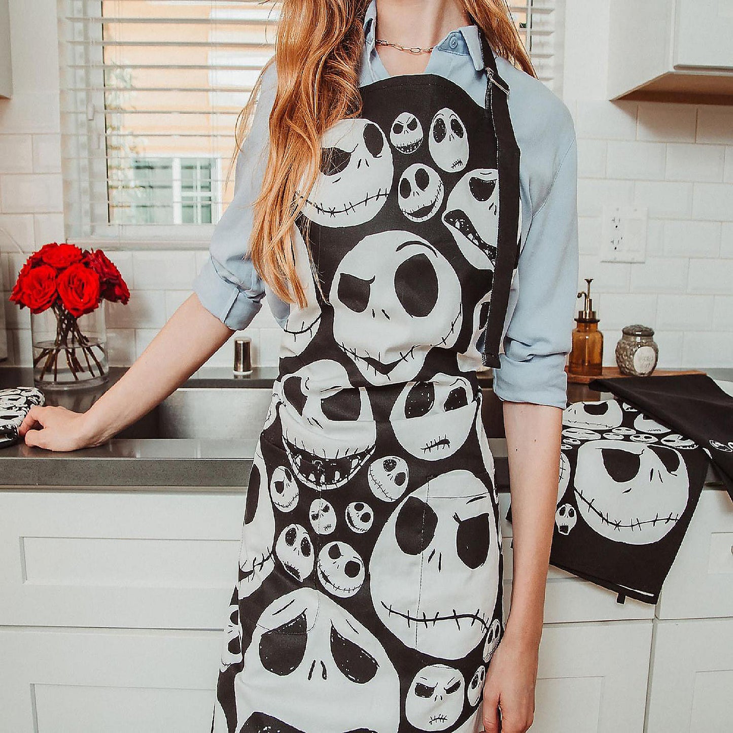 Disney The Nightmare Before Christmas Jack Skellington Faces Cooking Apron | USA Decoration®