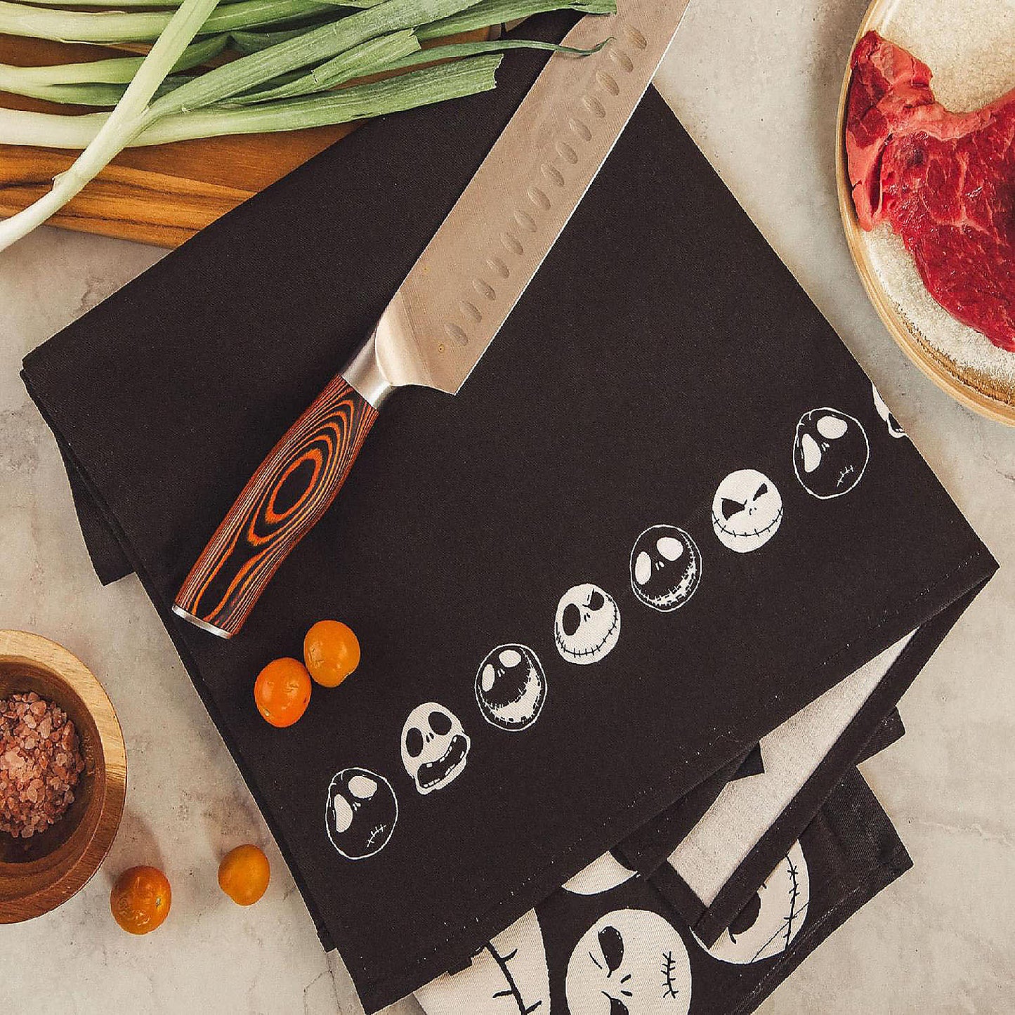 Disney The Nightmare Before Christmas Jack Skellington Faces Kitchen Towel Set | USA Decoration®