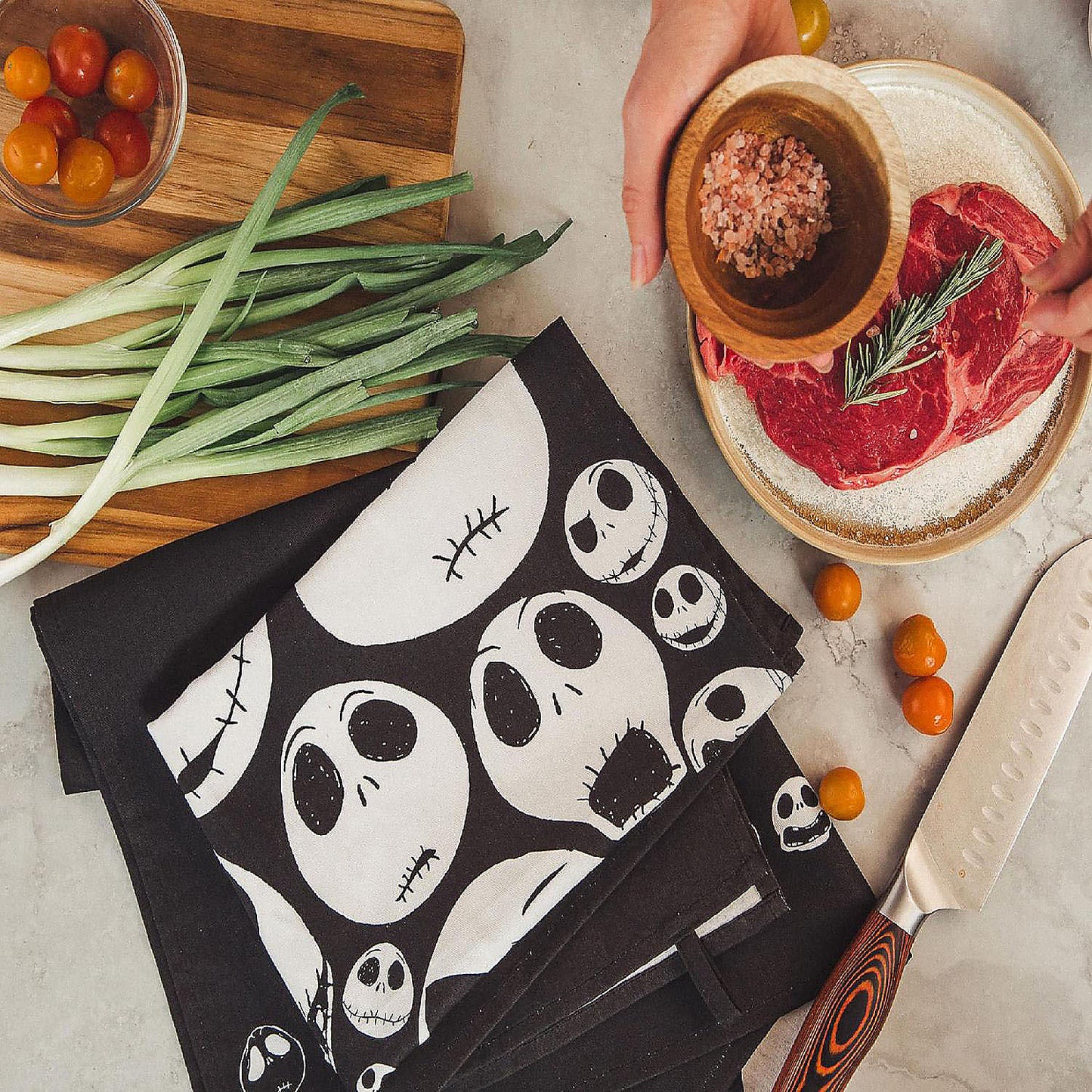 Disney The Nightmare Before Christmas Jack Skellington Faces Kitchen Towel Set | USA Decoration®