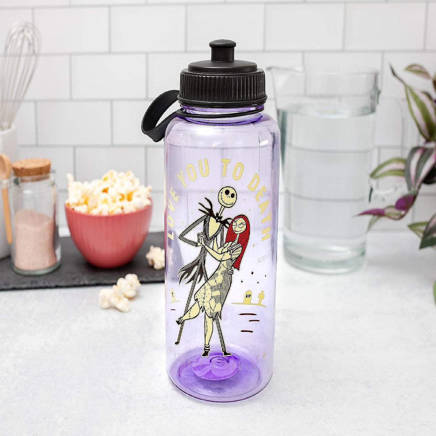 Disney The Nightmare Before Christmas "Love You To Death" 34-Ounce Water Bottle | USA Decoration®