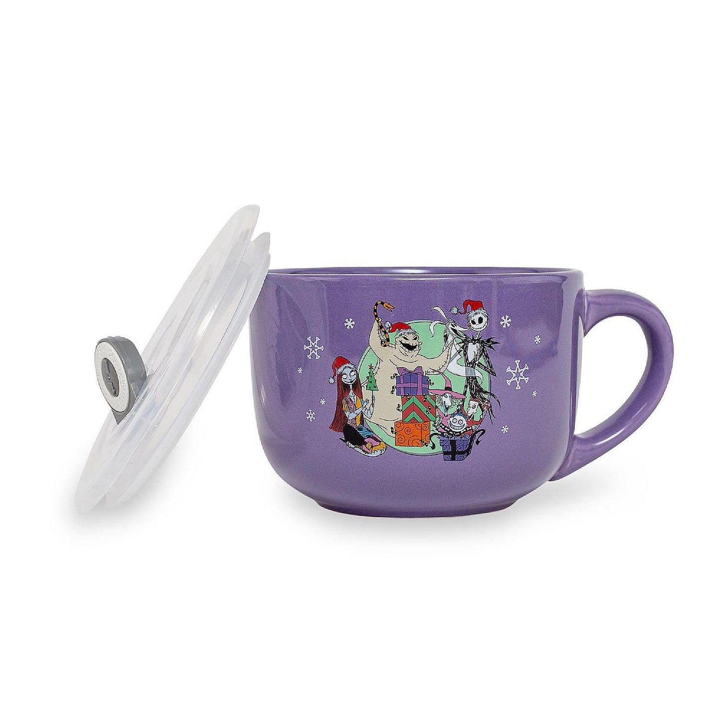Disney The Nightmare Before Christmas "Merry Scary" Ceramic Soup Mug With Lid | USA Decoration®