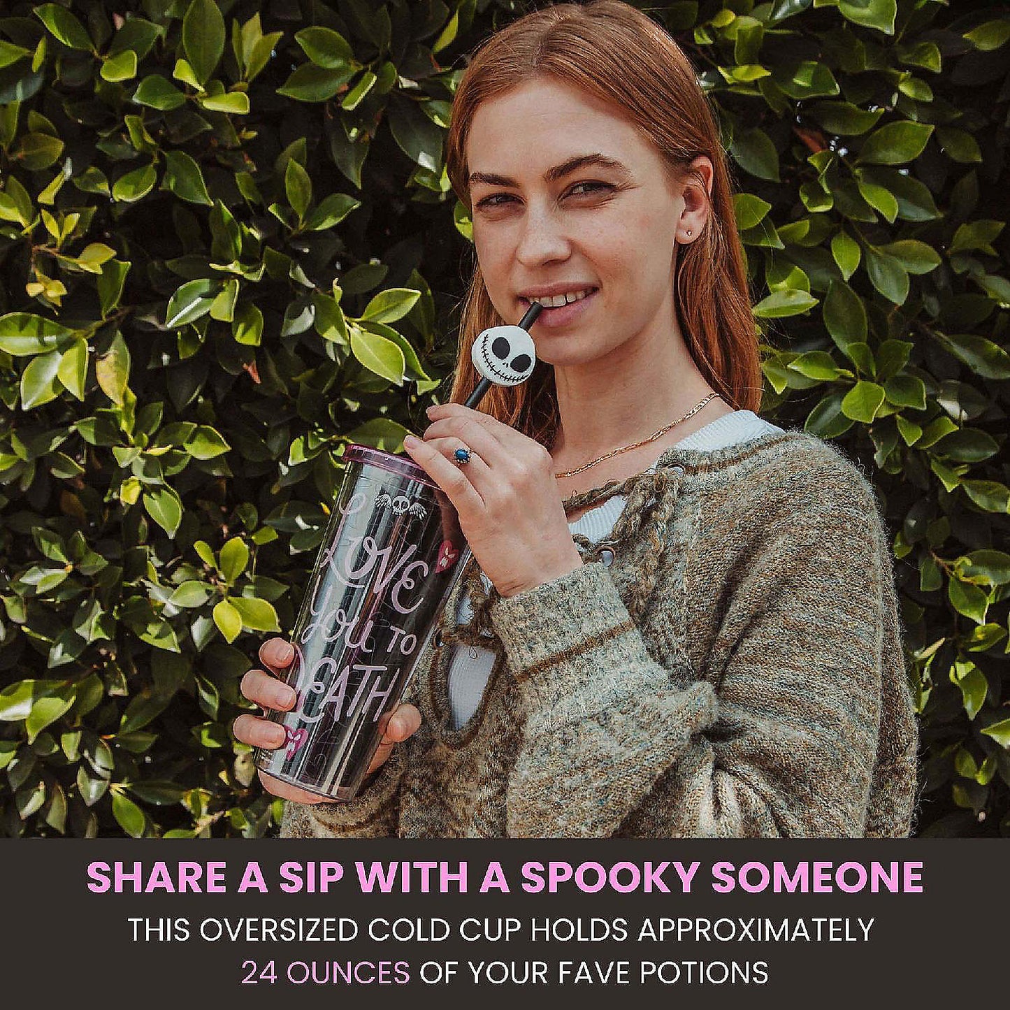 Disney The Nightmare Before Christmas "Misfit" Carnival Cup with Lid and Straw | USA Decoration®